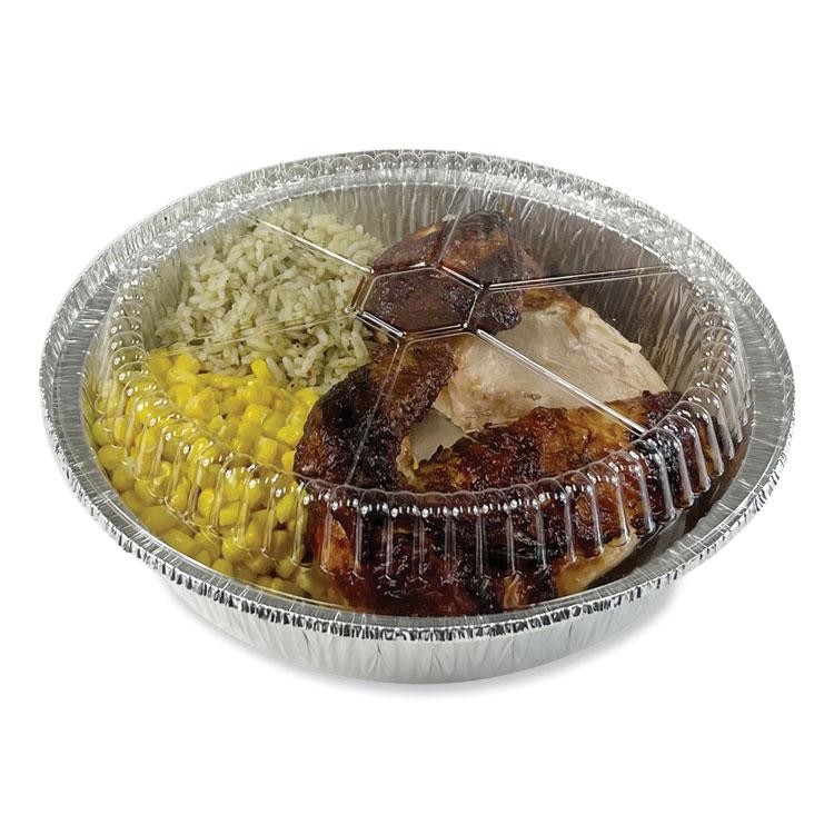 Boardwalk® Round Aluminum ToGo Container Lids, Dome Lid, 9", Clear, Plastic, 500/Carton at OSI