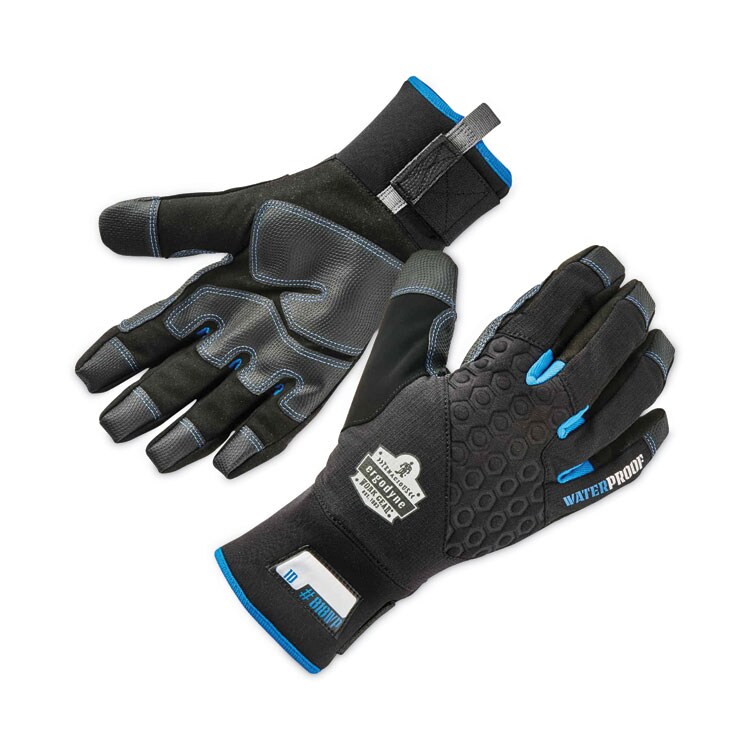 ProFlex 818WP Thermal WP Gloves with Tena-Grip, Black, Large, Pair, Ships in 1-3 Business Days