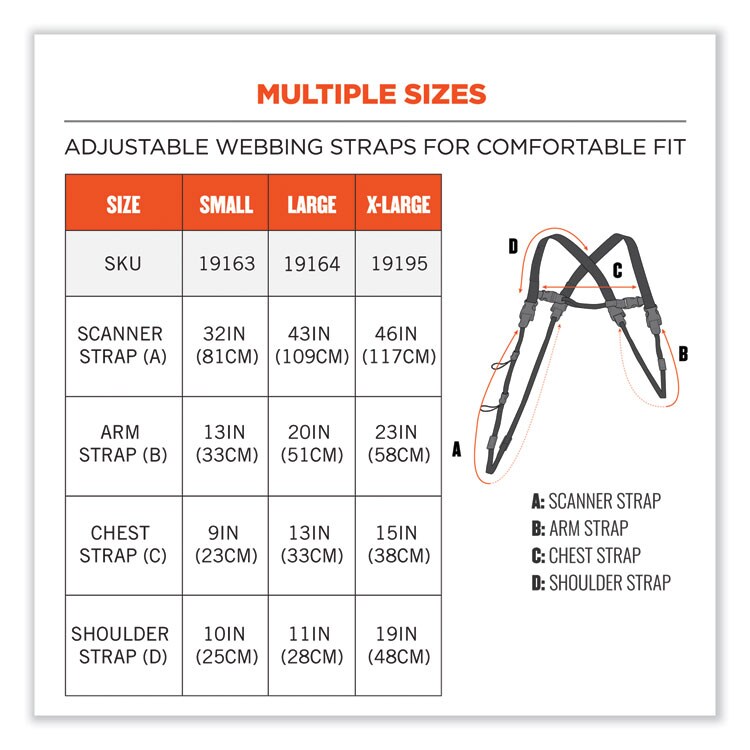 Squids 3132 Barcode Scanner Lanyard Harness, Small: 13