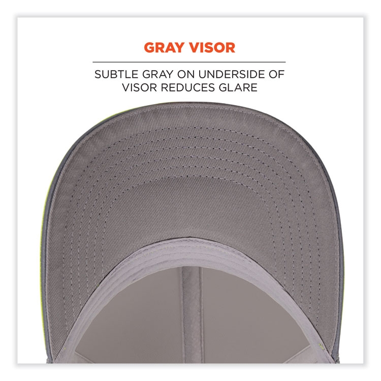 GloWear 8933 Reflective Snapback Hat, Cotton/Polyester, Ergodyne Logo, One Size, Hi-Vis Lime, Ships in 1-3 Business Days