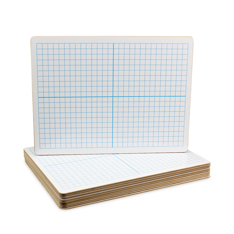 Flipside Graphing TwoSided Dry Erase Board, 12 x 9, XY Axis Front