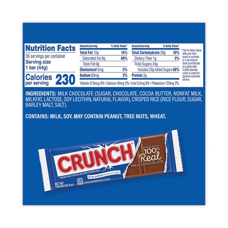 Crunch Bar, Individually Wrapped, 1.55 oz, 36/Carton, Ships in 1-3 Business Days Crunch Bar, Individually Wrapped, 1.55 oz, 36/Carton, Ships in 1-3 Business Days