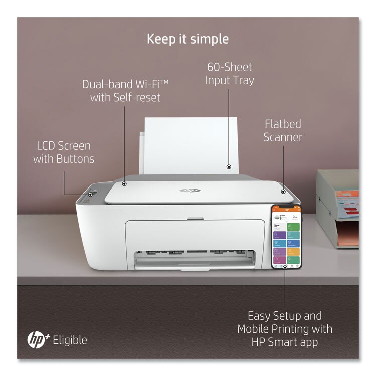 HP DeskJet 2755e Wireless AllinOne Inkjet Printer, Copy/Print/Scan at OSI