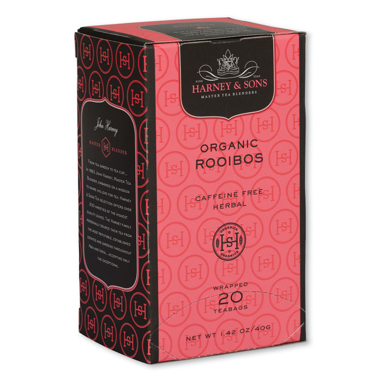 Harney & Sons Premium Tea, Organic Rooibos Herbal Tea, Individually