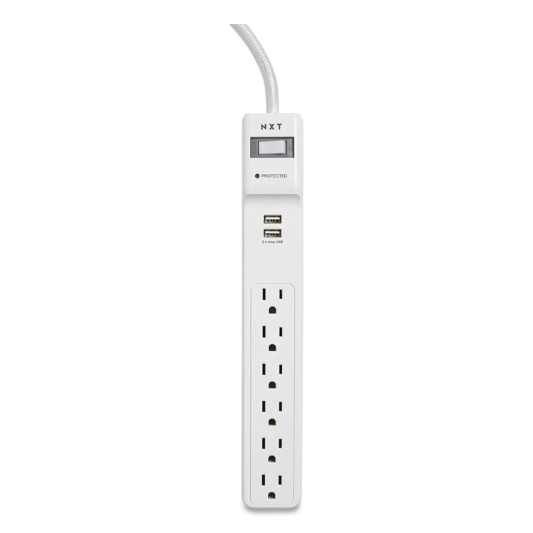 NXT Technologies™ Surge Protector, 6 AC Outlets, 2 USB Ports, 6 ft Cord ...