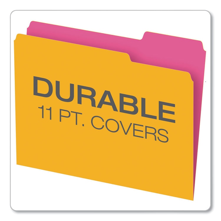 Pendaflex® Glow Twisted 3-Tab File Folder, 1/3-Cut Tabs, Letter Size ...