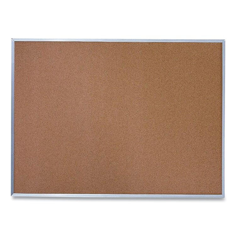 Quartet® Basics Cork Bulletin Board, 72 x 48, Silver Aluminum Frame at OSI