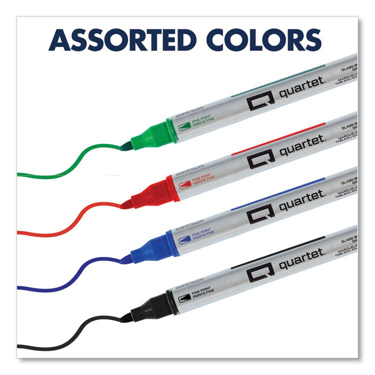 Quartet® Premium Glass Board Dry Erase Marker, Fine Bullet Tip
