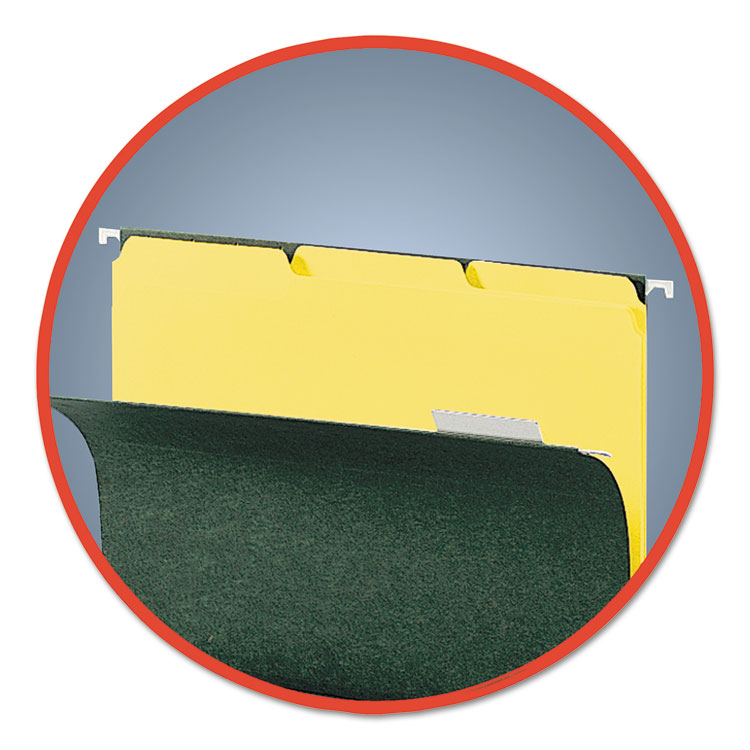 Smead® Interior File Folders, 1/3-Cut Tabs, Letter Size, Assorted, 100 ...