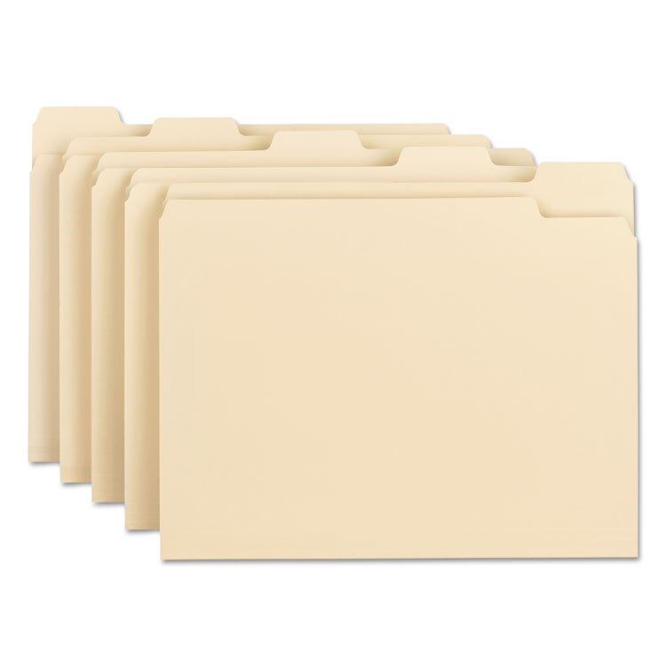 Smead® Manila File Folders, 1/5-Cut Tabs, Letter Size, 100/Box at OSI