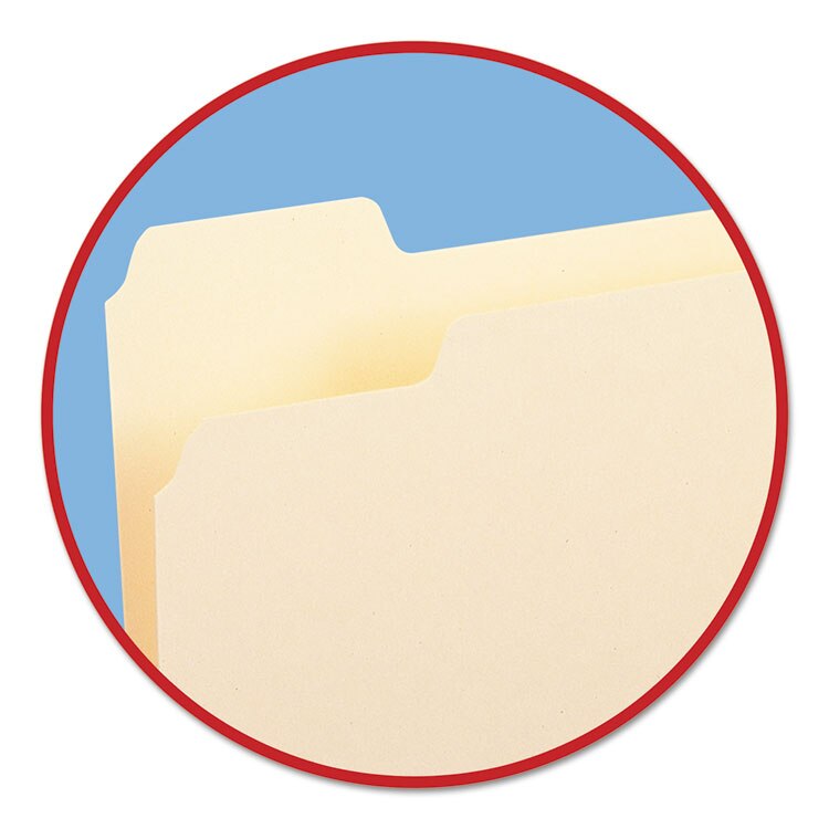 Smead® Manila File Folders, 1/5-Cut Tabs, Letter Size, 100/Box at OSI