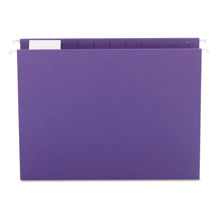 Smead® Colored Hanging File Folders, Letter Size, 1/5-Cut Tab, Purple ...