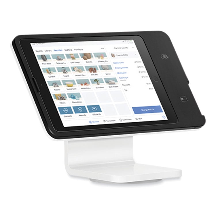 POS Stand for iPad, Black/Glossy White POS Stand for iPad, Black/Glossy White