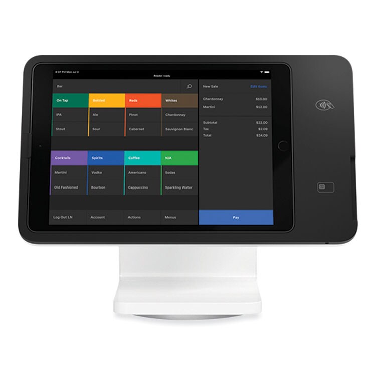 POS Stand for iPad, Black/Glossy White POS Stand for iPad, Black/Glossy White