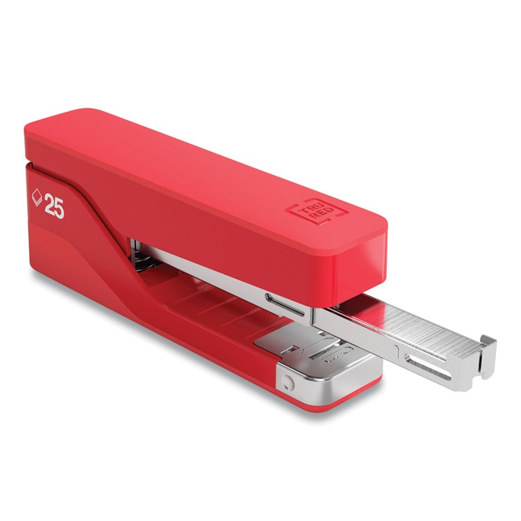 TRU RED™ Desktop Aluminum Stapler, 25Sheet Capacity, Red at OSI