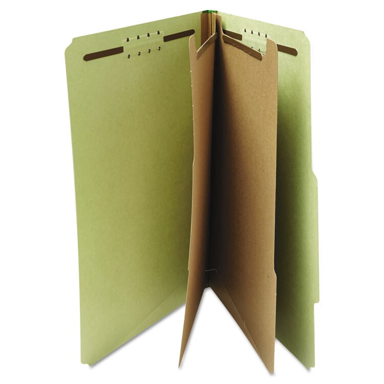 Universal® SixSection Pressboard Classification Folders, 2 Dividers